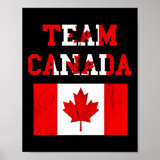 Team Canada Maple Leaf Canadees Voetbalteam Canada Poster (Voorkant)