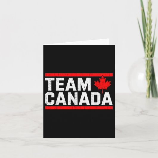 Team Canada Squad Maple Leaf Canadese vlag Funny C Kaart (Voorkant)