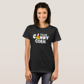 Team Candy Corn Halloween Costume Funny T-shirt (Voorkant volledig)