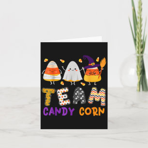 Team Candy Corn Halloween Grappig Met Witch Boo Mu Kaart