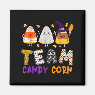 Team Candy Corn Halloween Grappig Met Witch Boo Mu Magneet
