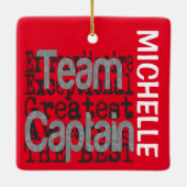 Team Captain Extraordinaire CUSTOM Keramisch Ornament (Achterkant)
