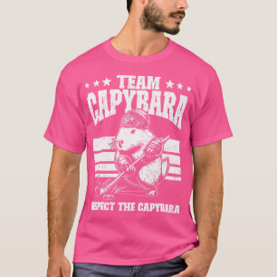 Team Capybara Hockey Grappig Capybara spelen hocke T-shirt