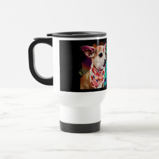 Team Carlos Chihuahua Retro Design Travel Mug Reisbeker