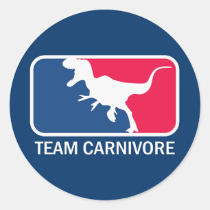 Team Carnivoor Vlees Lover Steak Eater Ronde Sticker