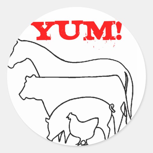 Team Carnivore Ronde Sticker (Voorkant)