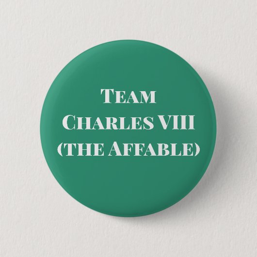 Team Charles VIII (Betaalbaar) Ronde Button 5,7 Cm (Voorkant)