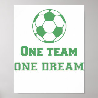 Team citeert Één Team één Dream Voetbal Poster