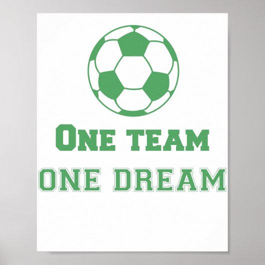 Team citeert Één Team één Dream Voetbal Poster (Voorkant)