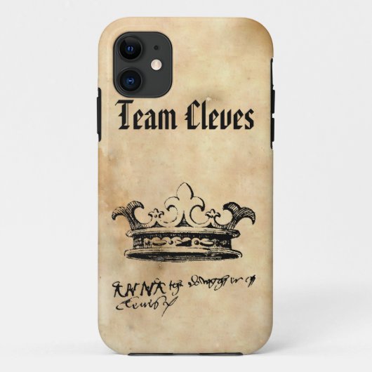 Team Cleves - Anne van Cleves' Kroon & Handtekenin Case-Mate iPhone Case (Achterkant)