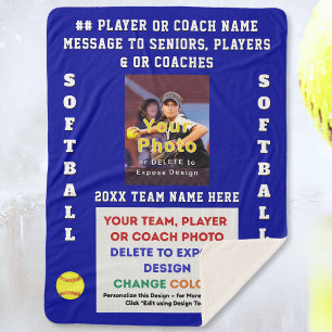 Team-, Coach- of SENIOR NIGHT-cadeaus voor Softbal Sherpa Deken