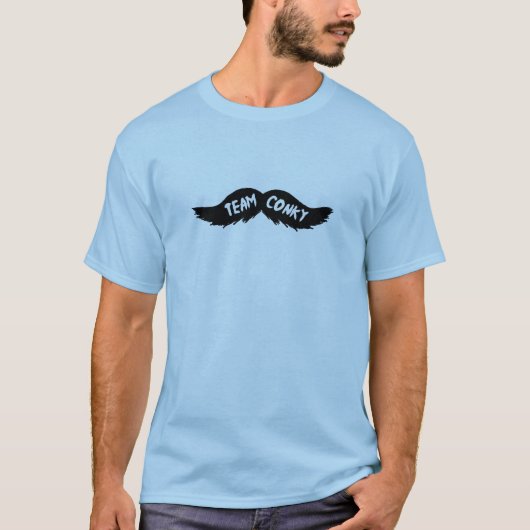Team Conky Mustache - Tshirt (Voorkant)