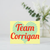 Team Corrigan Briefkaart (Staand voorkant)