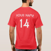 Team Costa Rica voetbal T-shirt (Achterkant)