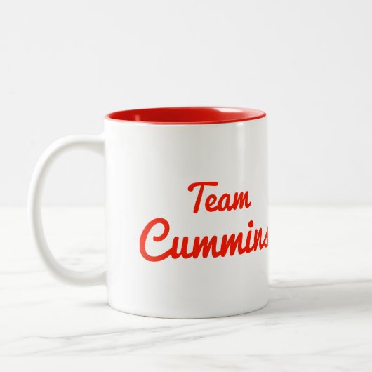 Team Cummins Tweekleurige Koffiemok (Links)