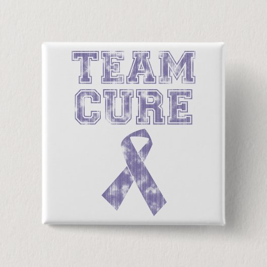 Team Cure (Periwinkle) Vierkante Button 5,1 Cm (Voorkant)