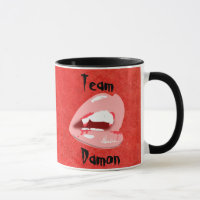 Team Damon Vampire Lips Coffee Mok