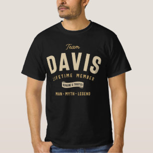 Team Davis Lifetime Lid met persoonlijke naam T-shirt