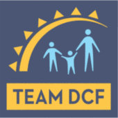 Team DCF, op maat gesneden vinylSticker Sticker (Voorkant)