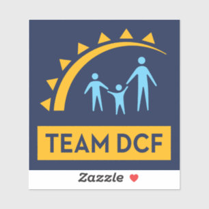 Team DCF, op maat gesneden vinylSticker Sticker