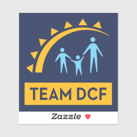 Team DCF, op maat gesneden vinylSticker Sticker (Vel)