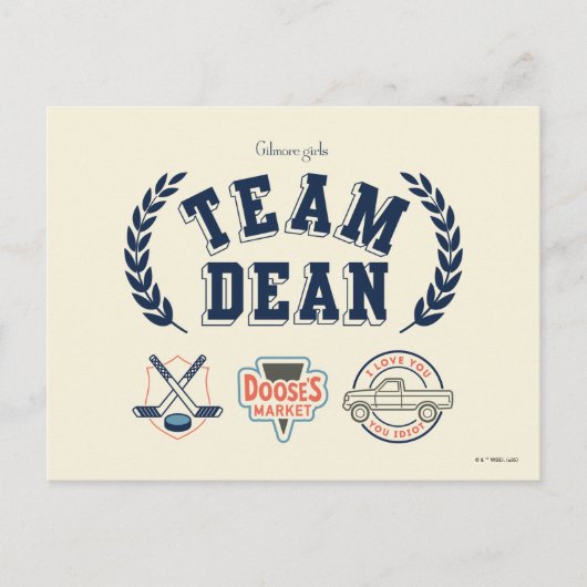 Team Dean Gilmore Girls Design Briefkaart (Voorkant)