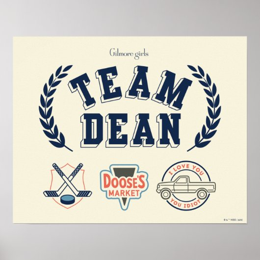 Team Dean Gilmore Girls Design Poster (Voorkant)