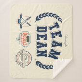 Team Dean Gilmore Girls-ontwerp Sherpa Deken (Voorkant)