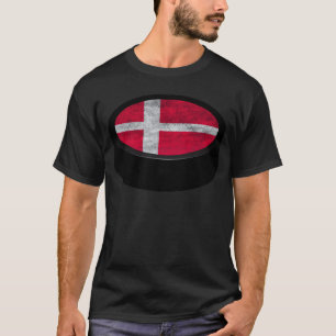 Team Denemarken Hockey Puck grappig T-shirt