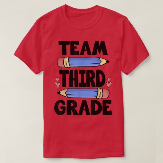 Team derde graad grappigheids 3de terug naar schoo t-shirt (Design voorkant)