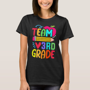 Team derde klas potlood terug naar school leraar t-shirt