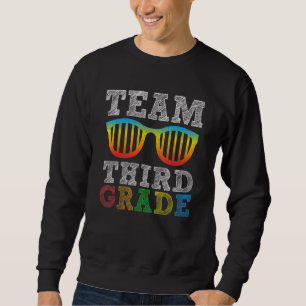 Team Derde klas Retro Zomerleraar Terug naar schoo Trui