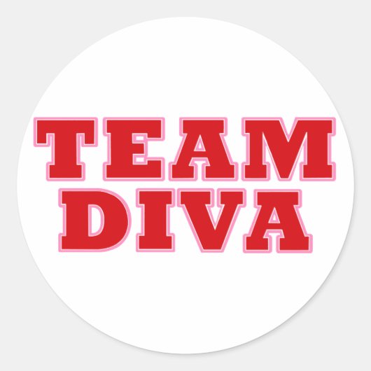 "Team Diva"-stickers Ronde Sticker (Voorkant)