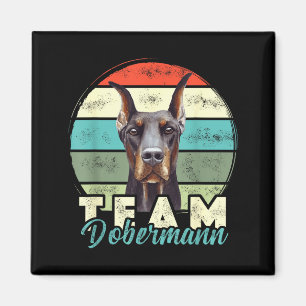 Team Dobermann Hondenuitrusting Retro Vintage Dobe Magneet