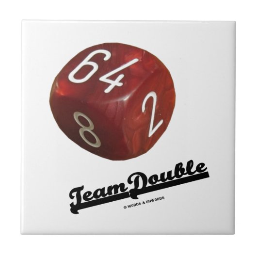 Team Double (Backgammon Doubling Cube) Tegeltje (Voorkant)