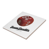 Team Double (Backgammon Doubling Cube) Tegeltje (Zijkant)