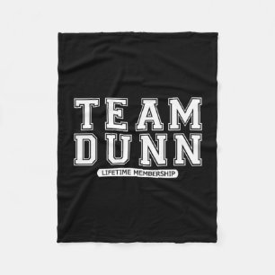 Team Dunn familie achternaam reünie bemanning gesc Fleece Deken