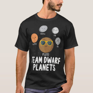 Team Dwergplaneten Pluto Wetenschap Ruimte T-shirt