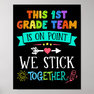 Team Eerste Klas We Stikken 100 Dagen School Kinde Poster
