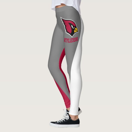 Team en ventilatorkardinaal rood/grijs/witte masco leggings (Links)