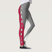 Team en ventilatorkardinaal rood/grijs/witte masco leggings (Rechts)