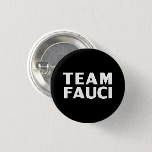 Team Fauci zwart wit moderne vet typografie Ronde Button 3,2 Cm