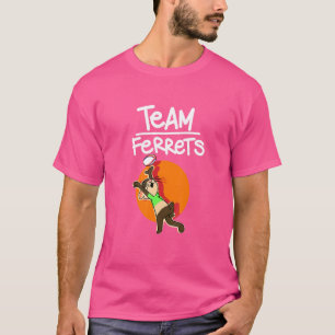 Team Ferret Animal Sports Cute Sporty Animal Ferr T-shirt