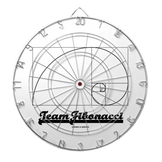 Team Fibonacci (Fibonacci Spiral) Dartbord (Voorkant)