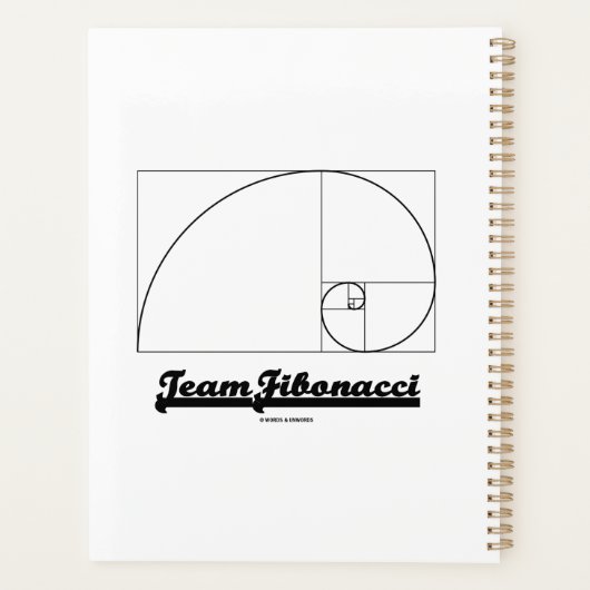 Team Fibonacci (Fibonacci Spiral) Planner (Achterkant)