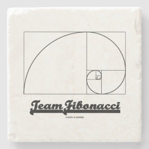 Team Fibonacci (Fibonacci Spiral) Stenen Onderzetter