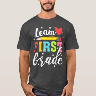 Team First Grade Kleurrijke Terug naar School Lera T-shirt