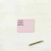 Team First Grade, terug naar school Post-it Notes (Op bureau)