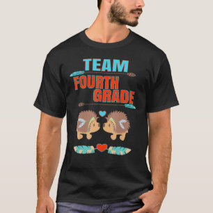 Team Fourth Grade Hedgel Teacher Student Terug T T-shirt