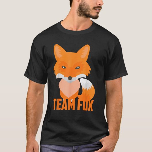 Team Fox Cool Funny I Heart Foxes Gift T-shirt (Voorkant)